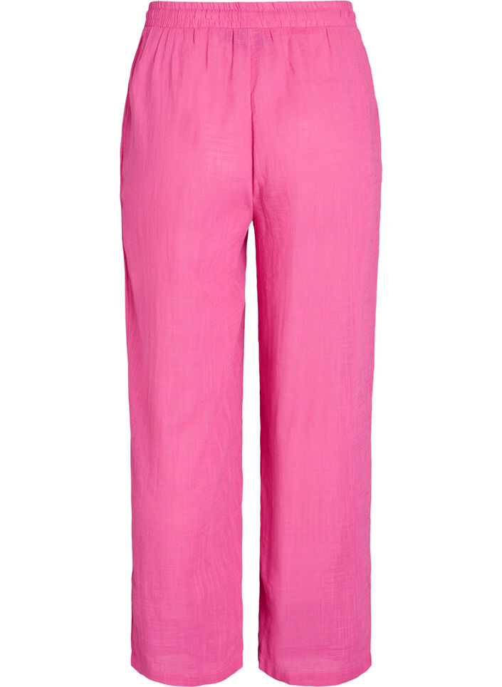 FLASH - Straight fit trousers with high waist, Pink, Packshot image number 1