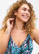 Swimsuit with print and wrap effect, Blue Shell AOP, Model image number 2