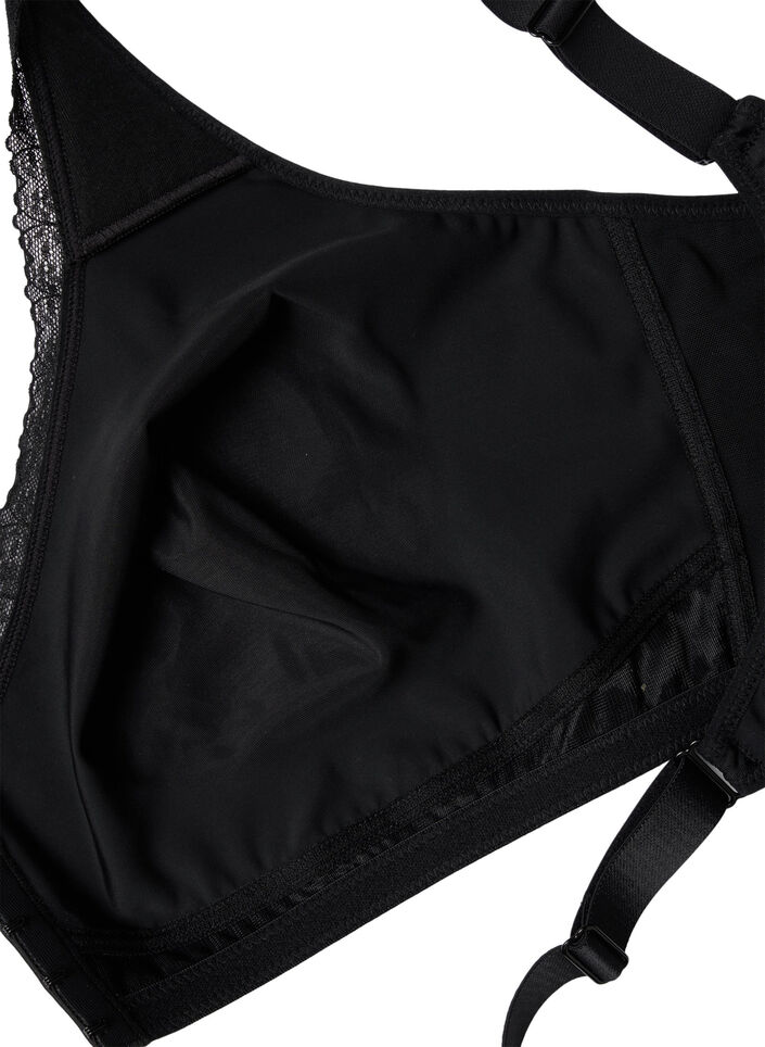 Bra with front closure, Black, Packshot image number 3
