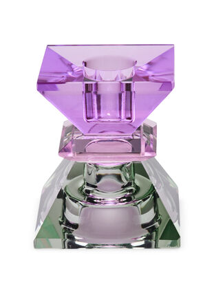 Crystal candle holder, Violet/Olive Comb, Packshot image number 0