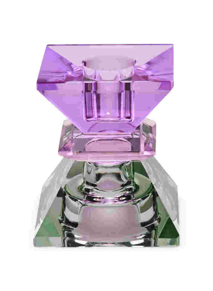 Crystal candle holder, Violet/Olive Comb, Packshot