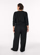 Jumpsuit with glitter and tie-belt, Black, Model image number 1