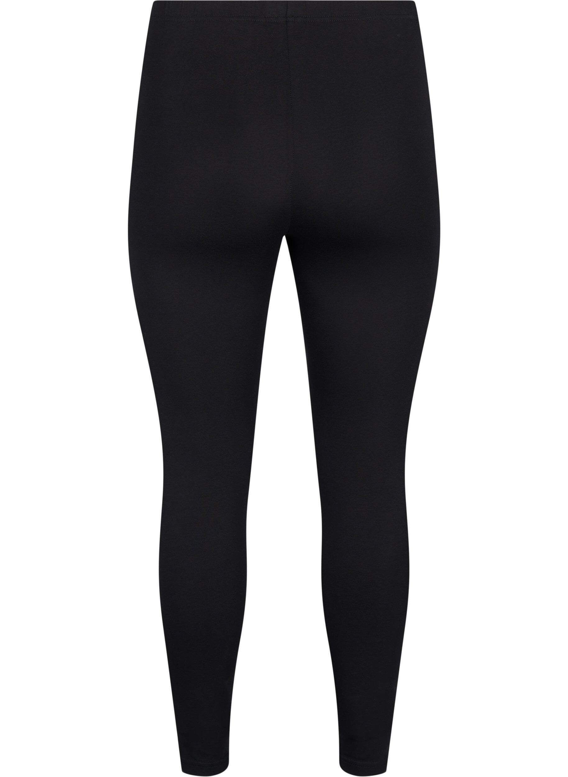 Zizzifashion2-pack cotton leggings, Black, Packshot image number 1