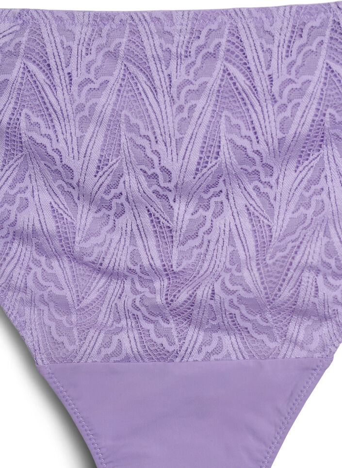 G-string briefs with lace and a regular waist, Purple, Packshot image number 2