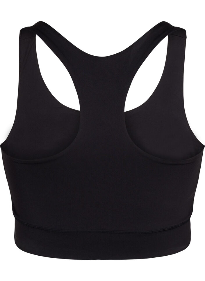 Racerback sports bra, Black, Packshot image number 1