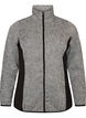Training cardigan with contrast panels and a high collar, Dark Grey, Packshot image number 0