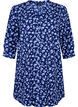Floral tunic with 3/4 sleeves, M. Blue Flower AOP, Packshot image number 0