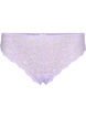 Floral lace thong with regular waist, Purple, Packshot image number 0