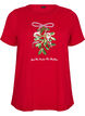Christmas t-shirt in organic cotton, Red, Packshot image number 0