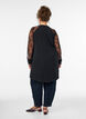 Tunic with sheer lace sleeves, Black, Model image number 2