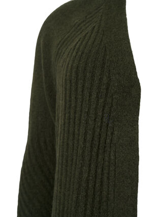 Long rib-knit cardigan, Forest Night Mel., Packshot image number 2