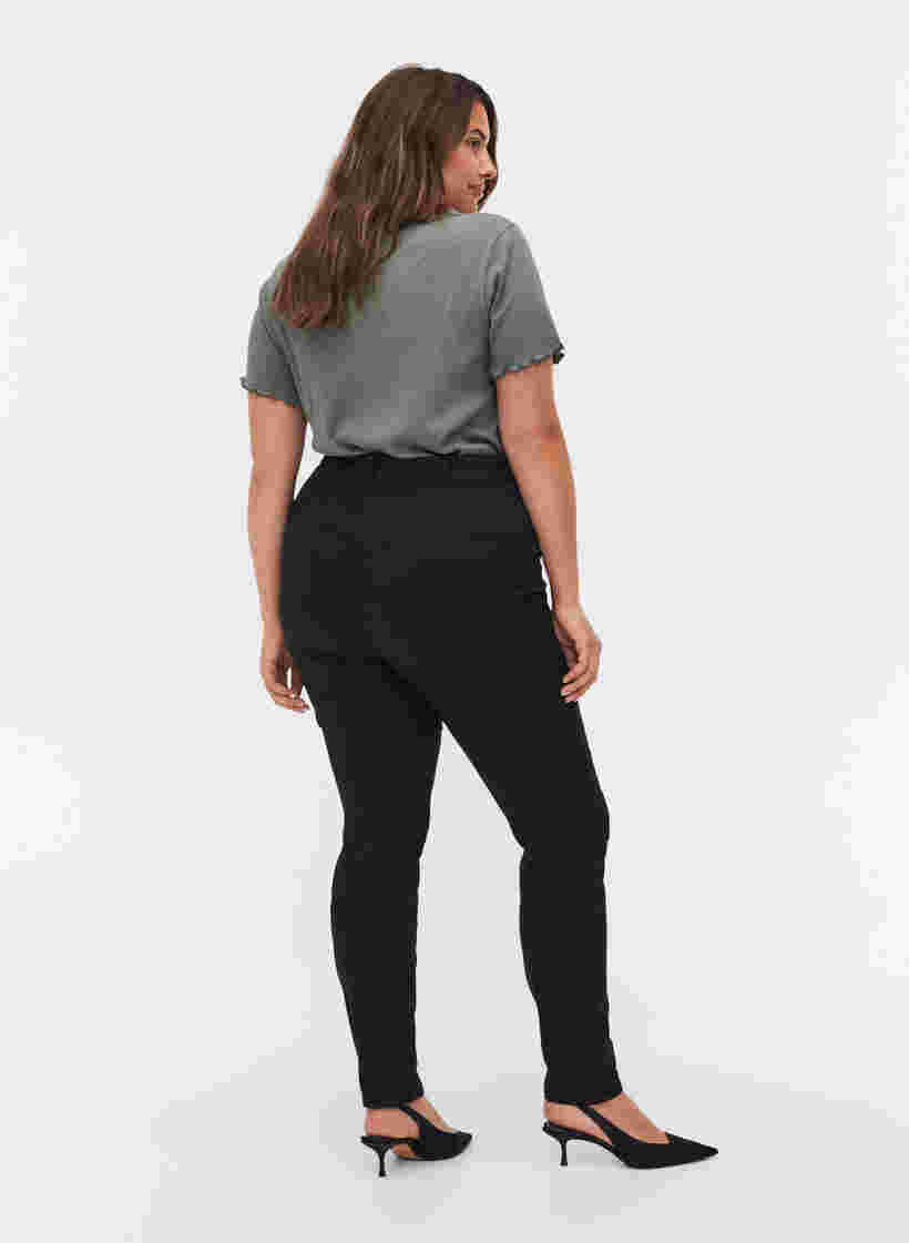 Super high-waisted Bea jeans, Black, Model image number 1