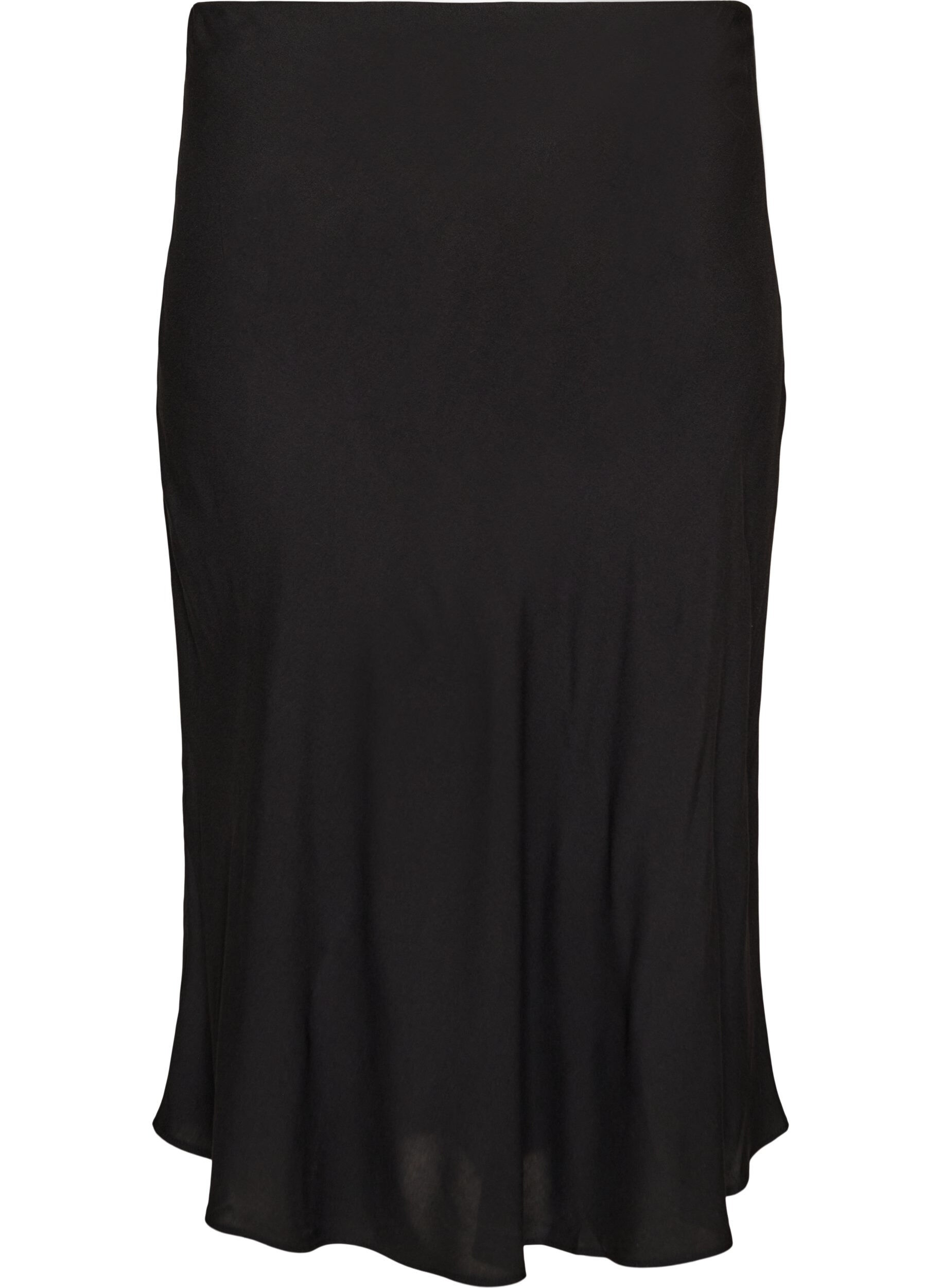 ZizzifashionViscose skirt with an elasticated waist, Black, Packshot image number 1