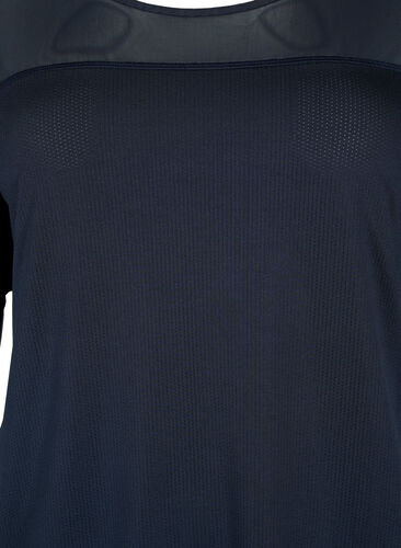 Short-sleeved training t-shirt with mesh, Night Sky, Packshot image number 2