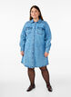 Denim dress with heart pattern, Blue, Model image number 1