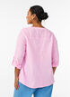 Cotton shirt blouse with V-neck, Pink, Model image number 2