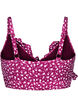 Floral bikini top with ruffle detail, Red, Packshot image number 1
