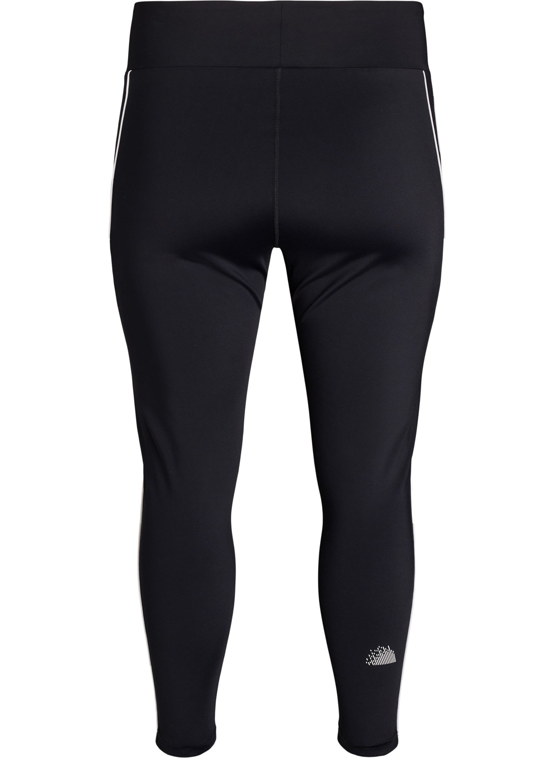 Zizzifashion 7/8-length training tights with sporty contrast piping, Black, Packshot image number 1