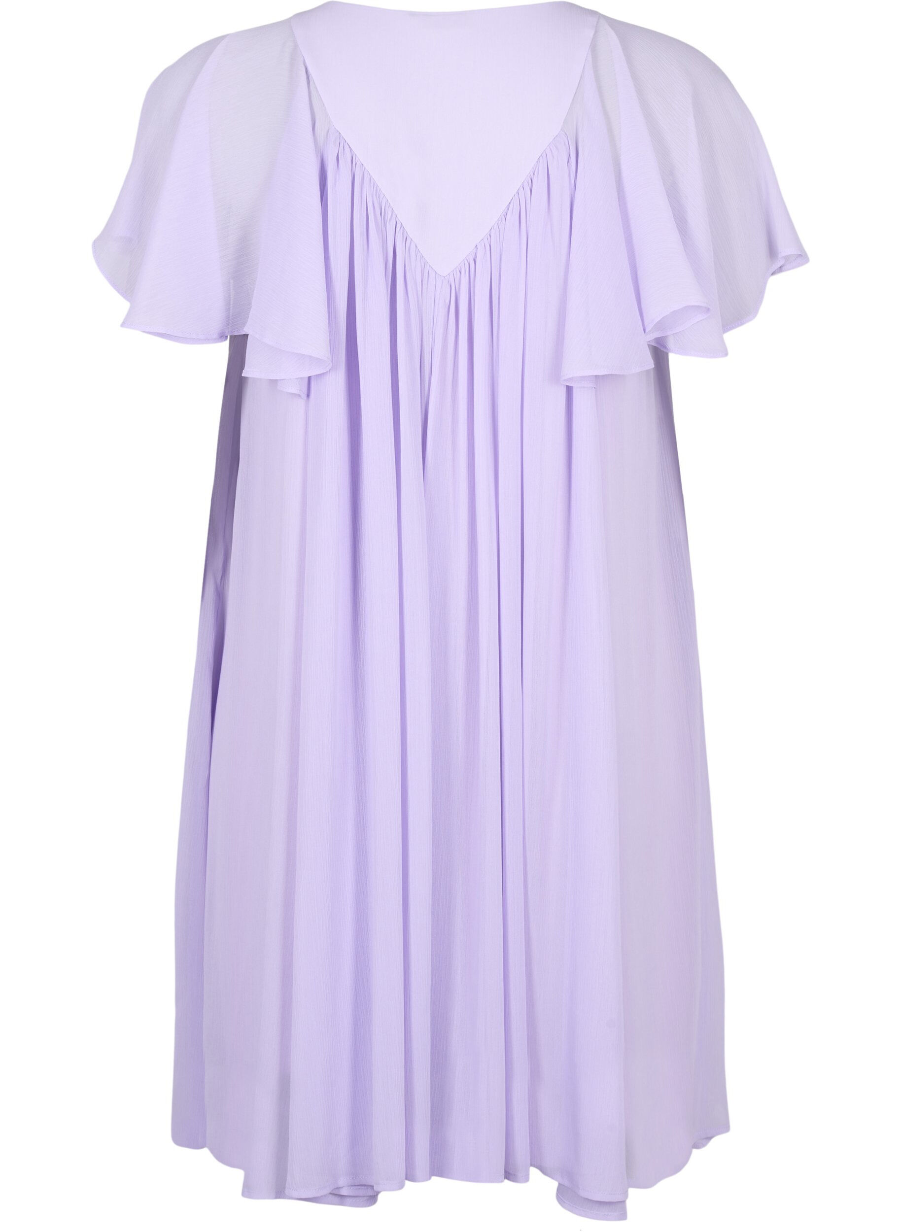 Zizzifashion Loose dress with short sleeves, Purple Heather, Packshot image number 1
