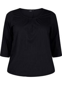 Cotton top with 3/4 sleeves