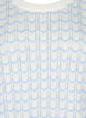 Loose-fitting knitted blouse with a wavy pattern, Cloud Dancer Comb, Packshot image number 2