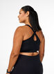 Sports bra with front pocket, Black, Model image number 2