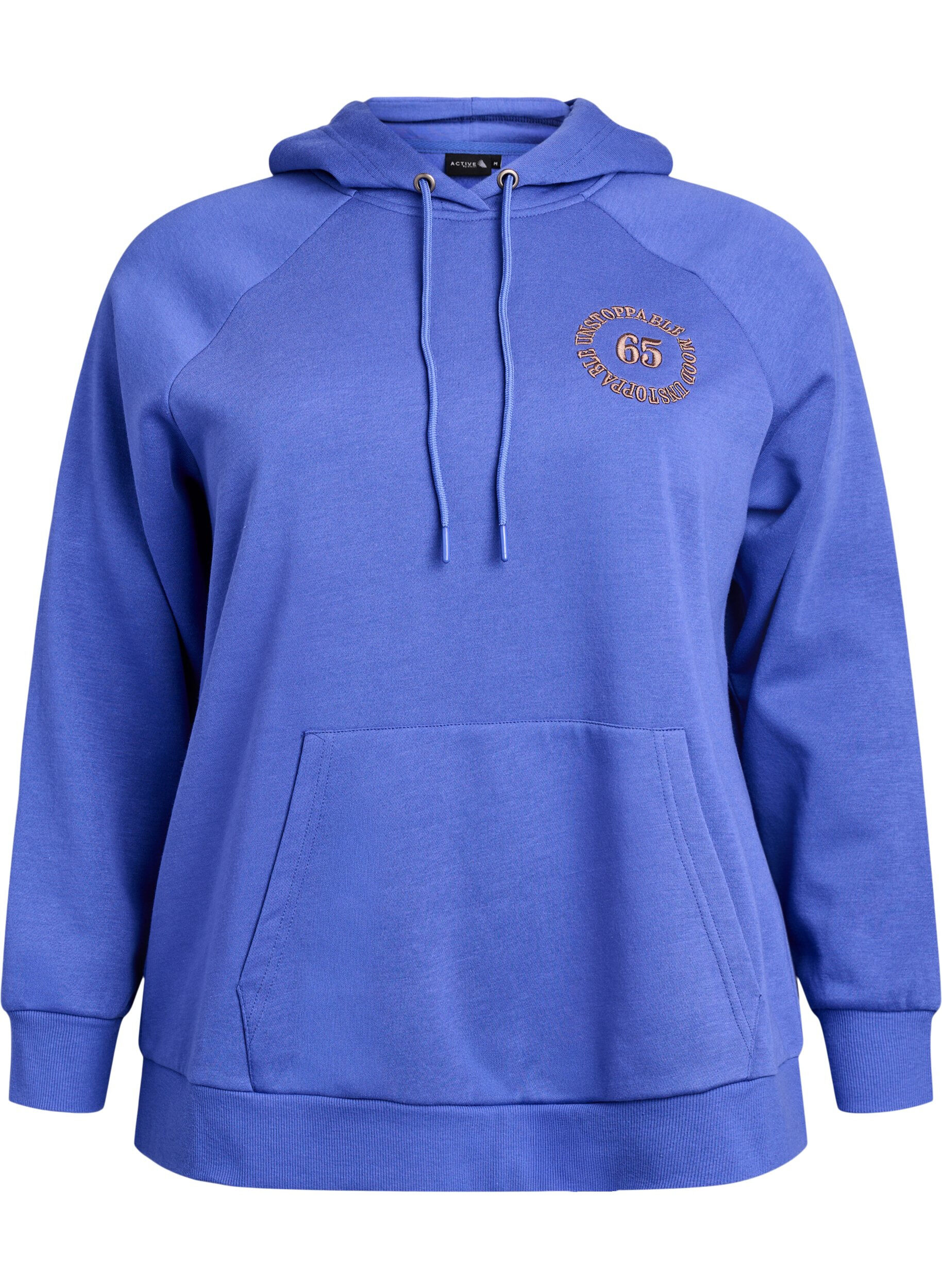 Hoodie with embroidered front motif