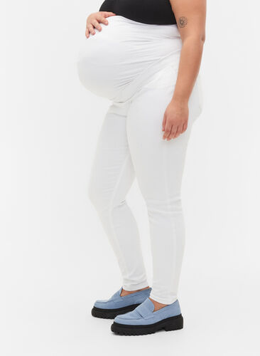 Pregnancy jeggings in cotton, White, Model image number 1