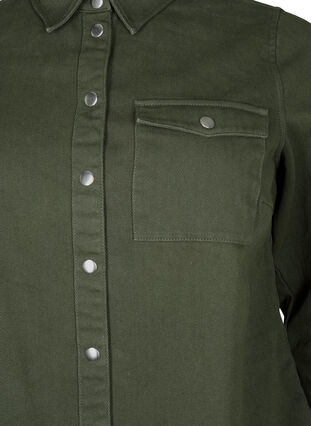 Canvas jacket with buttons, Forest Night, Packshot image number 2