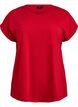 Short sleeve cotton blend T-shirt, Red, Packshot image number 0