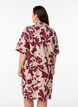 Knee-length dress with print and V-neck, Red, Model image number 2