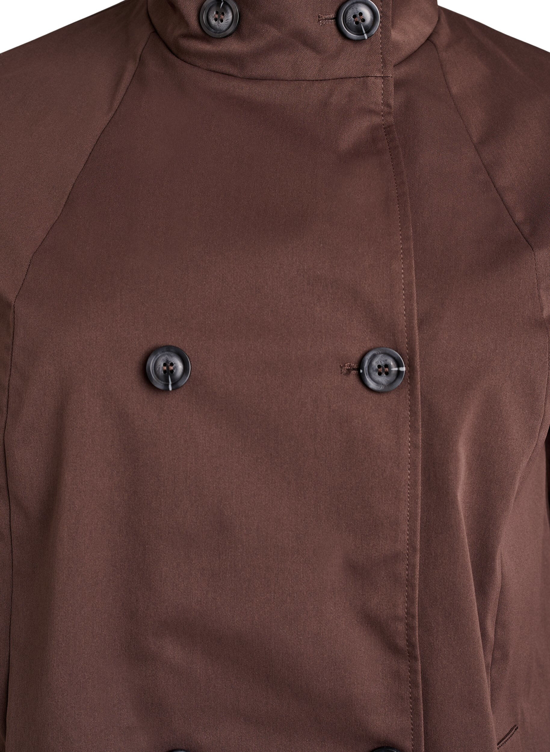 Zizzifashion Water-repellent spring jacket with an A-line cut, Brown, Packshot image number 2