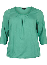 Cotton blouse with 3/4 sleeves