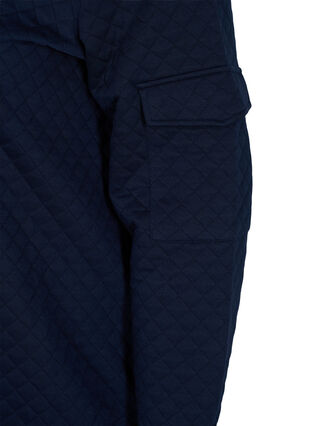 Quilted sweatshirt with zip, Navy Blazer, Packshot image number 3