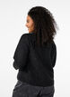 Boucle jacket with pockets and decorative buttons, Black, Model image number 1
