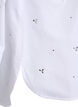 Shirt with rhinestones, White, Packshot image number 3