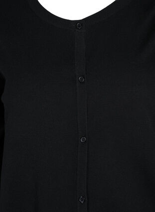 Knitted viscose blend cardigan, Black, Packshot image number 2