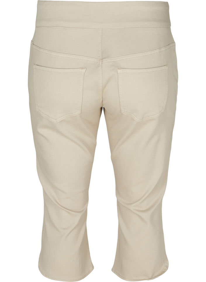 Close fitting cotton blend capris, Rainy Day, Packshot image number 1