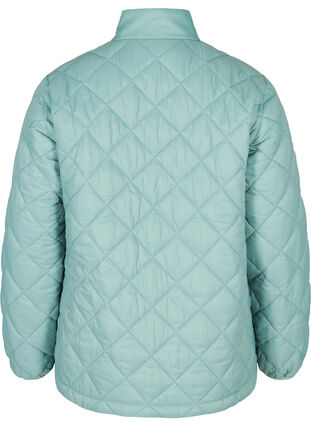Lightweight quilted jacket with zip and pockets, Sagebrush Green, Packshot image number 1