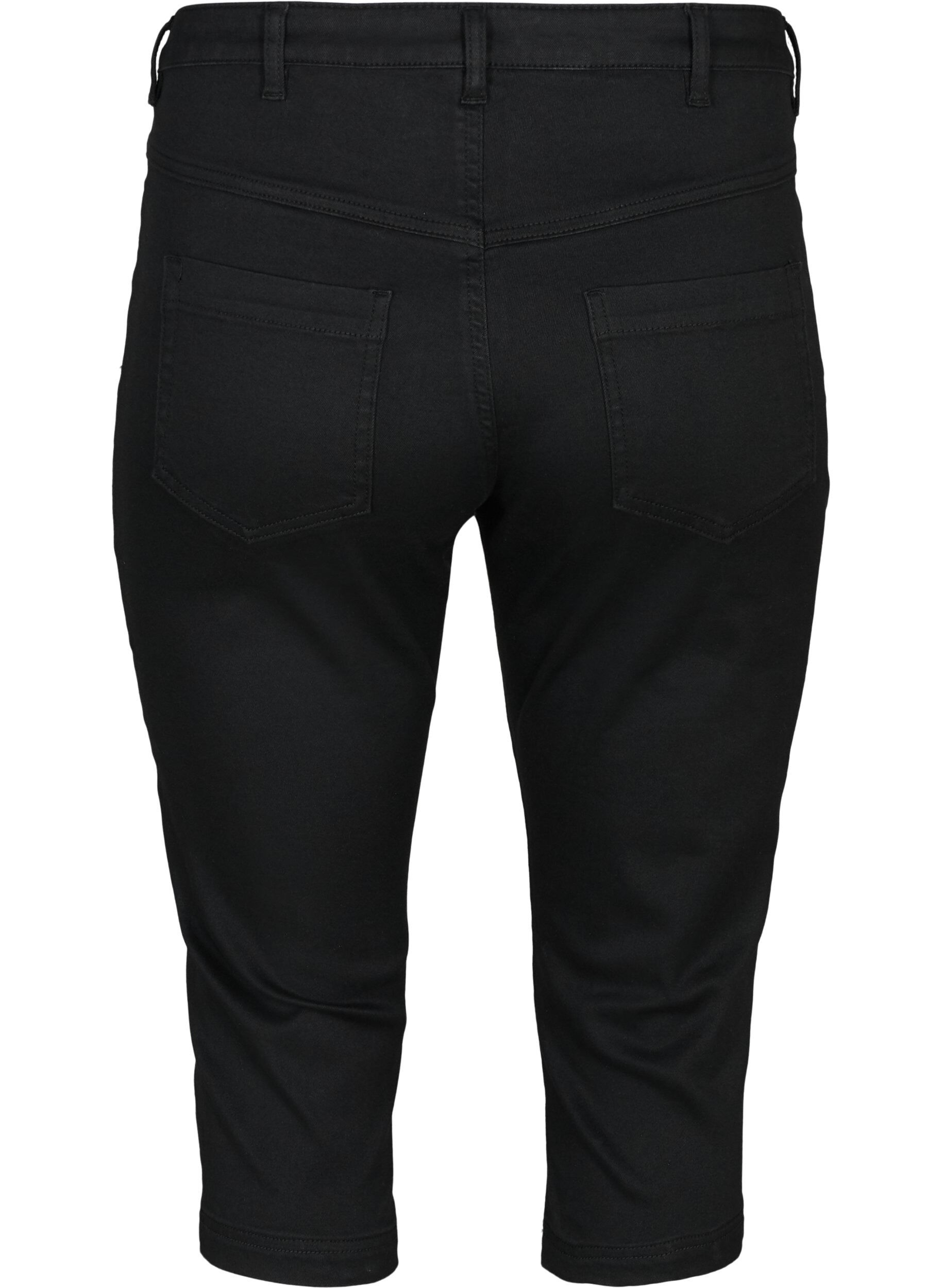 ZizzifashionHigh waisted Amy capri jeans with super slim fit, Black, Packshot image number 1