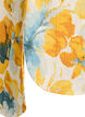 Short dress with a crinkled texture and short sleeves, Yellow, Packshot image number 3