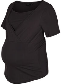 Short-sleeved maternity t-shirt in cotton