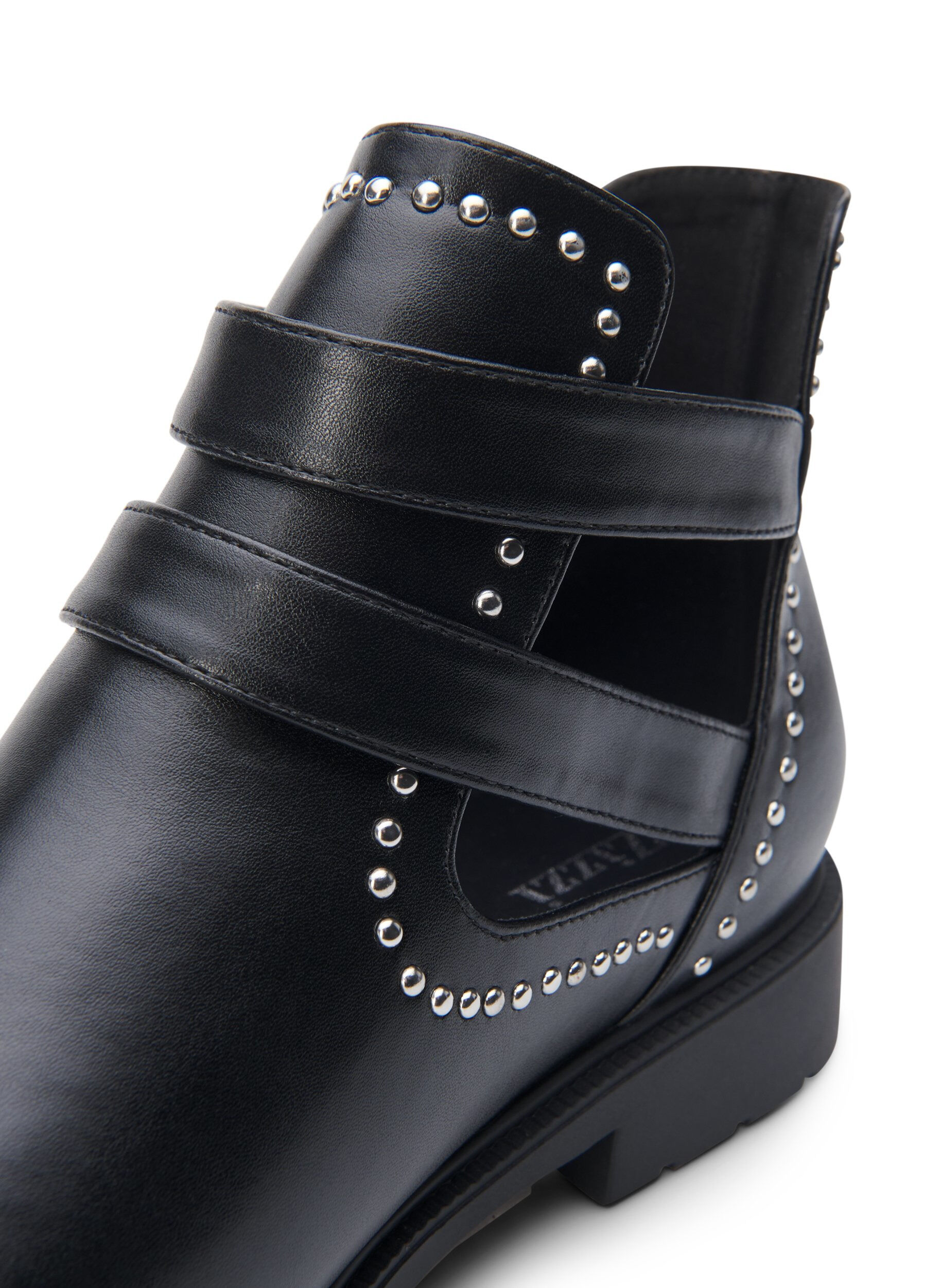 Zizzifashion Wide fit - Ankle boots with studs, Black, Packshot image number 4