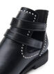 Wide fit - Ankle boots with studs, Black, Packshot image number 4