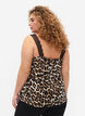 Top with lace in viscose, Leopard, Model image number 1