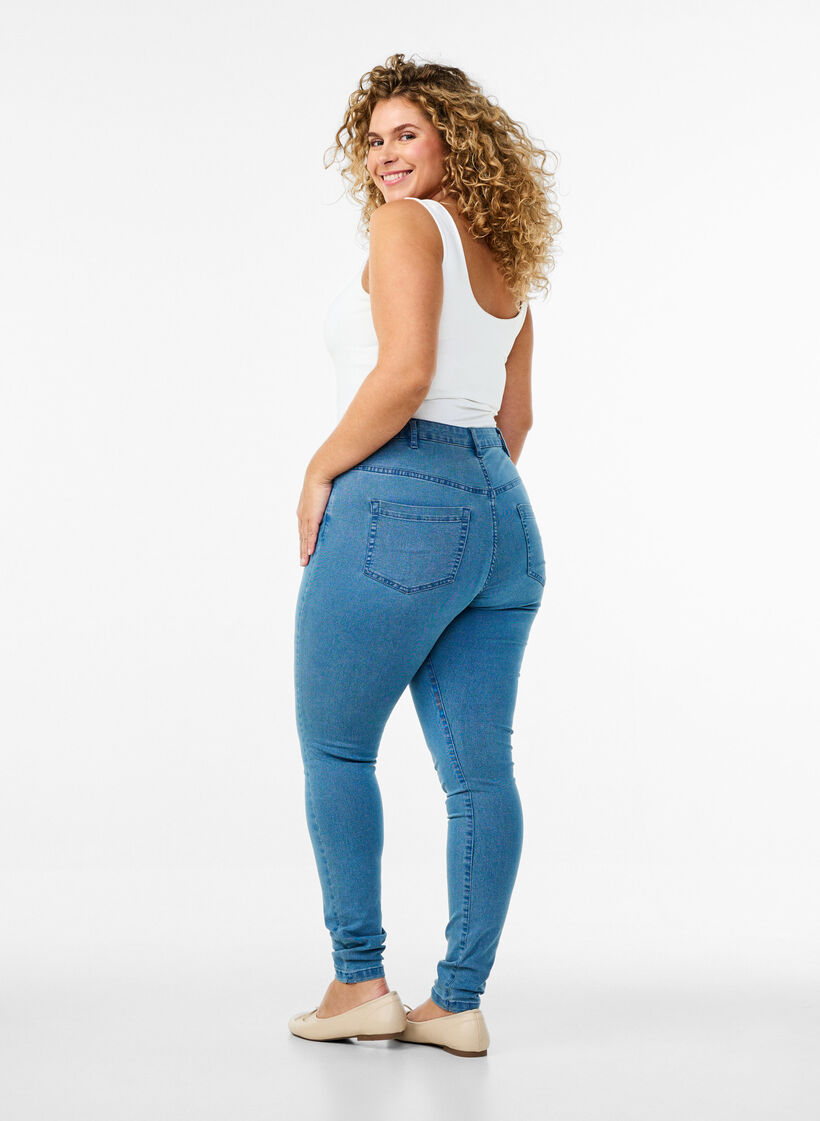 High-waisted super slim Amy jeans , Light Blue, Model image number 1