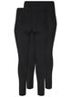 2-pack basic leggings, Black, Packshot image number 1