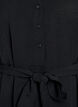 Midi shirt dress with tie belt, Black, Packshot image number 2
