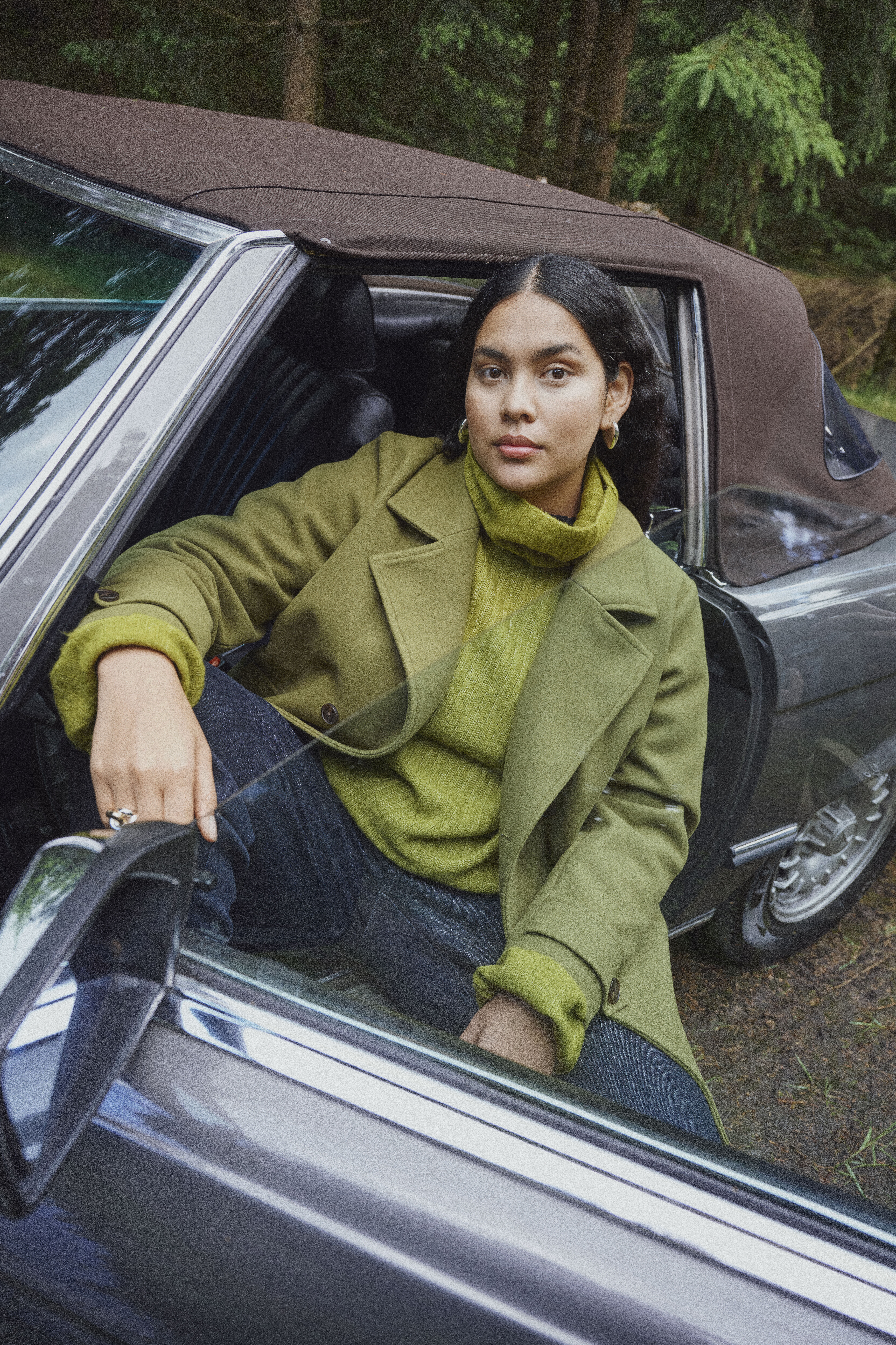ZizzifashionForest green and effortless elegance, , Model