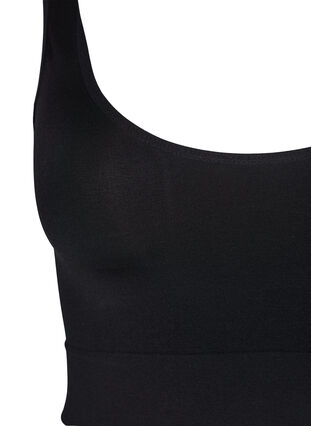 Seamless bra with round neckline, Black, Packshot image number 2